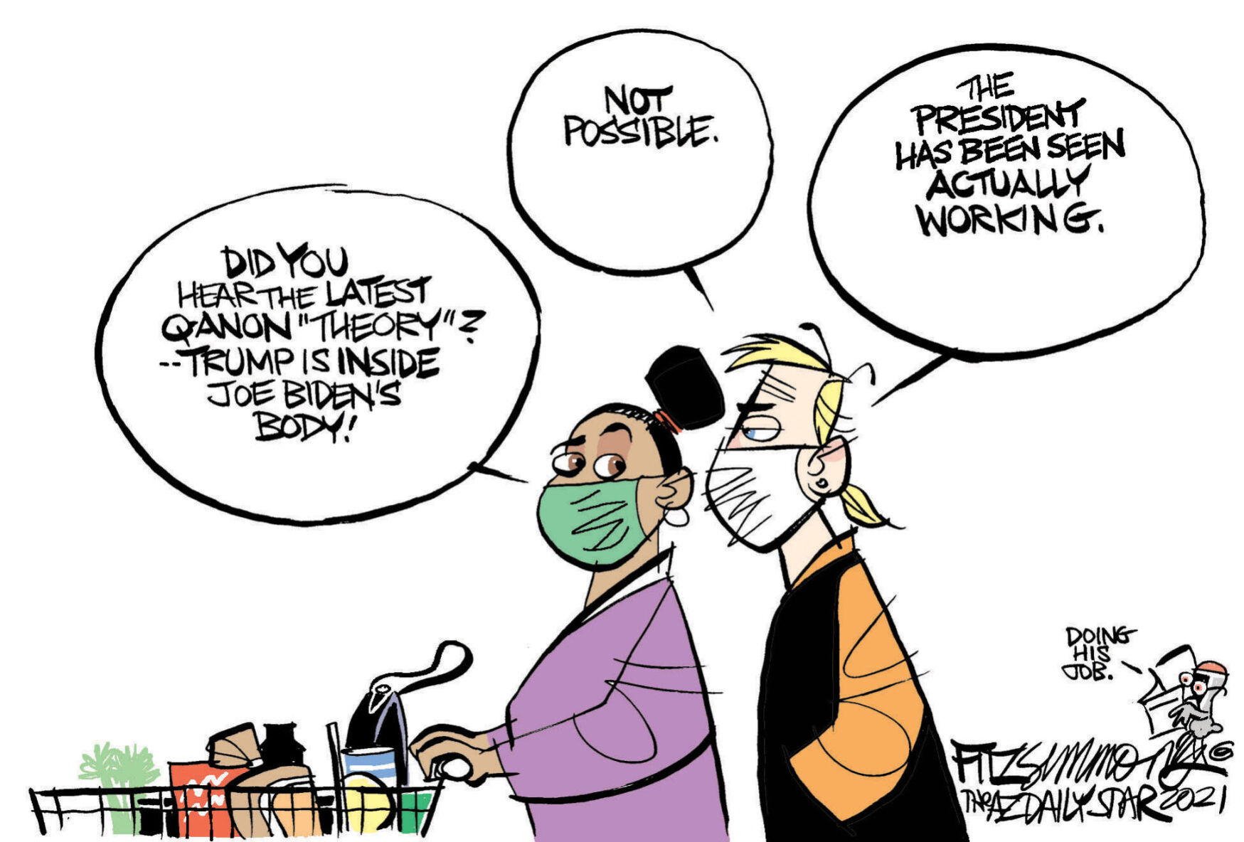 Daily Fitz Cartoon: Working President